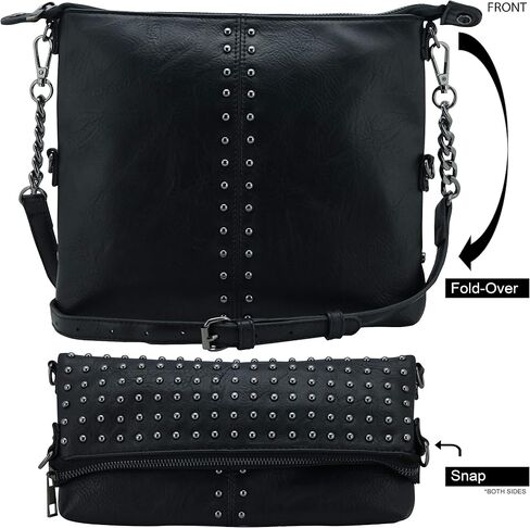 K & Bo Stevie Women's Crossbody Crossbod Presh ، Rocker Chic Boho Medium ، يتحول إلى حقيبة القابض ، والوزن الخفيف in Kuwait