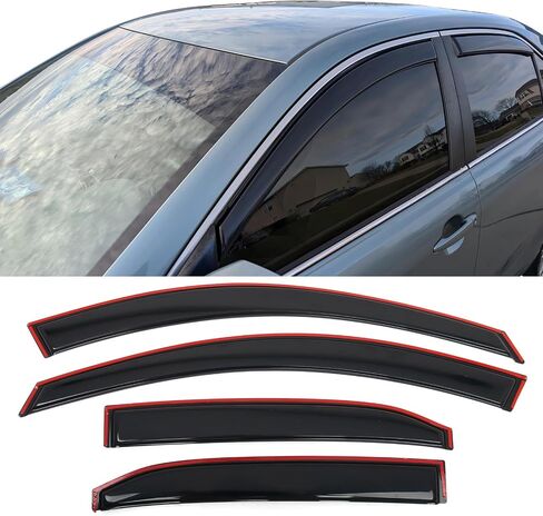 Ikon Motorsports in Channel Window ، متوافقة مع 2007-2011 Toyota Camry ، حراس المطر الدخاني النحيف على الطراز ، وينفرفون الرياح الجانبية 4pcs in Saudi Arabia