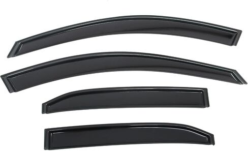 Ikon Motorsports in Channel Window ، متوافقة مع 2007-2011 Toyota Camry ، حراس المطر الدخاني النحيف على الطراز ، وينفرفون الرياح الجانبية 4pcs in Saudi Arabia
