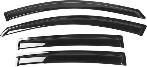 Window Visor Compatible with 2007-2012 Nissan Altima, 4DR Window Visor Car Rain Window Shade Visor Dark Smoke 4PC Acrylic by IKON MOTORSPORTS, 2008 2009 2010 2011 in Saudi Arabia