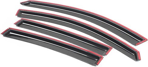 Window Visor Compatible with 2007-2012 Nissan Altima, 4DR Window Visor Car Rain Window Shade Visor Dark Smoke 4PC Acrylic by IKON MOTORSPORTS, 2008 2009 2010 2011 in Saudi Arabia