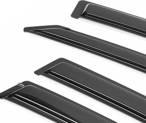 Window Visor Compatible with 2007-2012 Nissan Altima, 4DR Window Visor Car Rain Window Shade Visor Dark Smoke 4PC Acrylic by IKON MOTORSPORTS, 2008 2009 2010 2011 in Saudi Arabia
