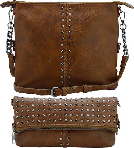 K & Bo Stevie Women's Crossbody Crossbod Presh ، Rocker Chic Boho Medium ، يتحول إلى حقيبة القابض ، والوزن الخفيف in Saudi Arabia