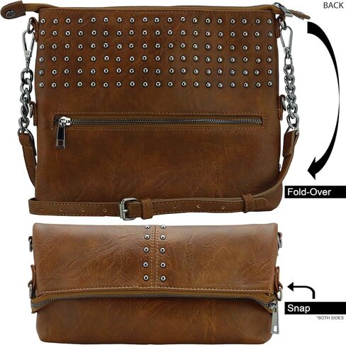 K & Bo Stevie Women's Crossbody Crossbod Presh ، Rocker Chic Boho Medium ، يتحول إلى حقيبة القابض ، والوزن الخفيف in Saudi Arabia