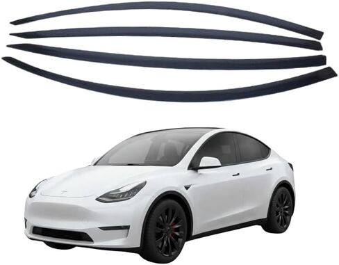 يناسب طراز Tesla Y 2019 2020 2021 2022 2023 2024 نافذة جانبية شمس انحراف المطر Visor Ultra Sleek Carbon Window Window Window Window in Saudi Arabia