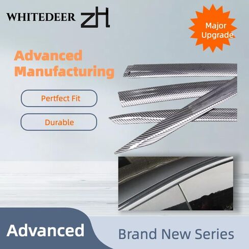 يناسب طراز Tesla Y 2019 2020 2021 2022 2023 2024 نافذة جانبية شمس انحراف المطر Visor Ultra Sleek Carbon Window Window Window Window in Saudi Arabia