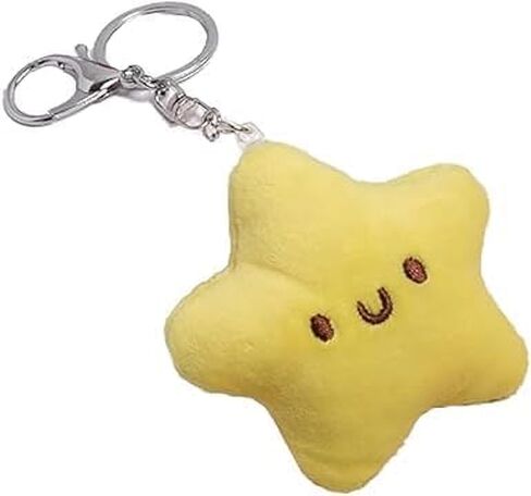 1pc أصفر أفخم النجوم key -key -chie -convisions doll keychain keychain accessories charms handmade charms لمفاتيح السيارات هدية فريدة من نوعها in Saudi Arabia