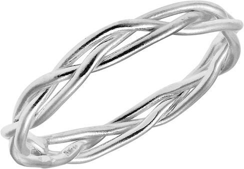 AeraVida Crown of Thorn Weave Wire Braid .925 Gold plated/Sterling Silver Band Ring | Crown of Thorns Rings | Ring Sterling Silver Rings Women in Saudi Arabia