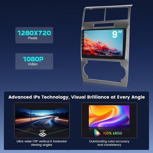 【8 Core 4+64GB】 for Dodge Charger/Magnum 2005-2007 Android 13 Carplay Stereo with Wireless Carplay Android Auto, 9" Touch Screen Radio Dash Kit GPS Navigation WiFi Bluetooth SWC Mic Backup Camera in Kuwait