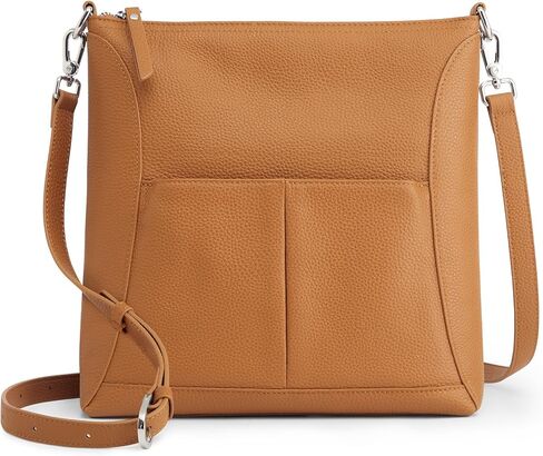 S-ZONE Leather Crossbody Bags for Women Travel Purse with RFID Pocket Designer Handbags Adjustable Strap in Saudi Arabia