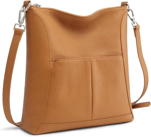 S-ZONE Leather Crossbody Bags for Women Travel Purse with RFID Pocket Designer Handbags Adjustable Strap in Saudi Arabia