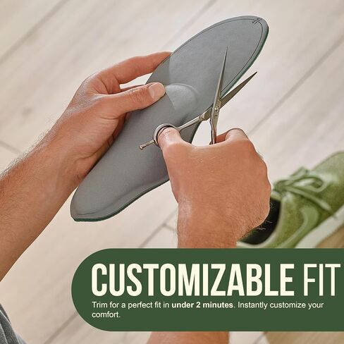 Plantar Fasciitis Insoles with High Arch Support- Heavy Duty Orthotic Inserts for Women for Pain Relief Absorb Shock- Workboot Insoles Men for Flat Feet,Heel & Foot Pain XS - Men 7.5/Women 8.5 in Saudi Arabia