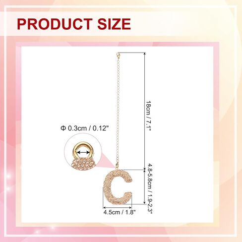 BATIKIL LETTER BAG سحر ، Bling GLITTER LETTER Charm سلاسل مفاتيح رسائل أولية للنسج in Saudi Arabia