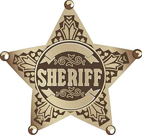 Magnet Sheriff Polite Pattern Star Emblem Sign Truck Car Vinyl Vinyl Magnet Magnetic Sticker 5 "× 5" in Saudi Arabia