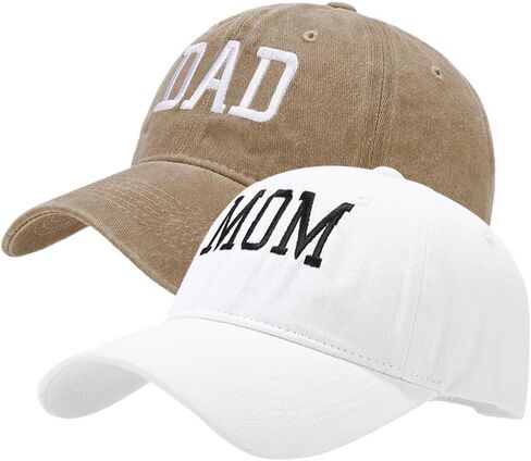 قبعات أمي وأبي هدايا أولياء أمور جديدة للأزواج آباء يوم الأم يوم أمهات قابلة للتعديل. in Kuwait