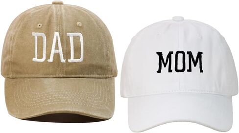 قبعات أمي وأبي هدايا أولياء أمور جديدة للأزواج آباء يوم الأم يوم أمهات قابلة للتعديل. in Kuwait