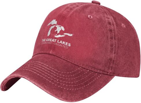 Unsalted-and-Shark-Free Michigan-Great-Lakes Hat Baseball Cap Cotton Dad Hat Trucker Hat for Women Men,Black in Saudi Arabia