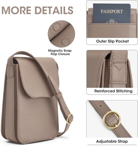 Kattee Small Crossbody Bags for Women Trendy, Leather Phone Purses Wallet Shoulder Handbags Travel with Card Slots in Kuwait