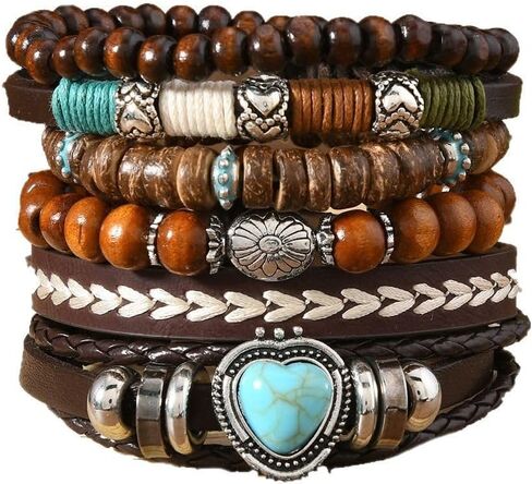 Coadipress Bohemian Mix حبة متعددة الطبقة متعددة البيان أساور Boho Boho القابلية للخرز ستراند الأساور الأساور براقة الكريستال شرابة السحر الهدية in Kuwait