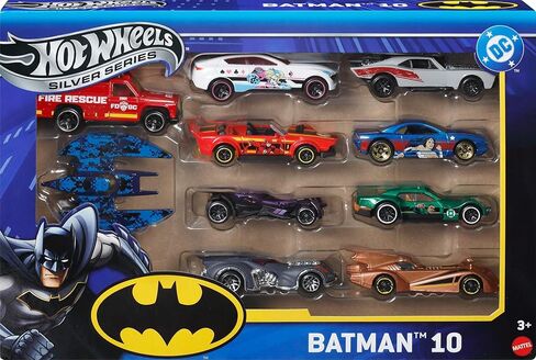 Hot Wheels Batman Toy Car 5-Pack, Set of 5 1:64 Scale Die-Cast Batman-Themed Vehicles Including The Batmobile in Kuwait