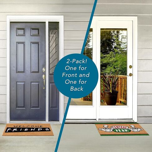 Gertmenian Peanuts Snoopy Coir Doormat - 2x3 Welcome Mat (2-Pack), Ideal for High Traffic Areas in Front Door, Garage, Entryway - Welcome, 80022 in Saudi Arabia