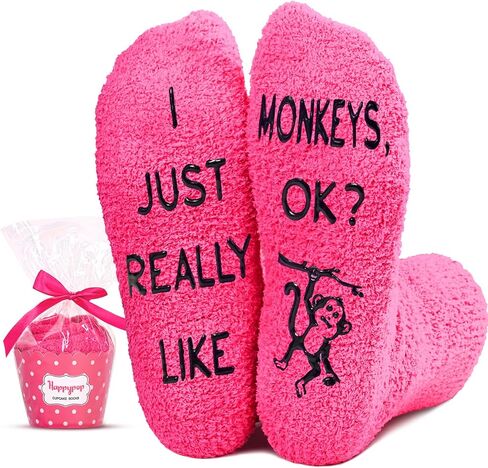 HAPPYPOP Funny Panda Gifts for Women Girls Gifts for Her, Novelty Panda Socks Fun Crazy Silly Pink Fuzzy Socks, Christmas Stocking Stuffers in Saudi Arabia
