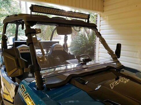 HECASA Front Flip Windshield Compatible with 2014-2018 Polaris RZR XP 1000 Polaris RZR XP 4 1000 Clear Windscreen in Kuwait