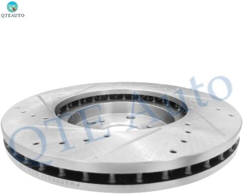 PM Auto Set of 6 Front Drilled Slotted Disc Brake Rotors-Ceramic Brake Pad kit For 2003-2007 Honda Accord 4-door in Saudi Arabia