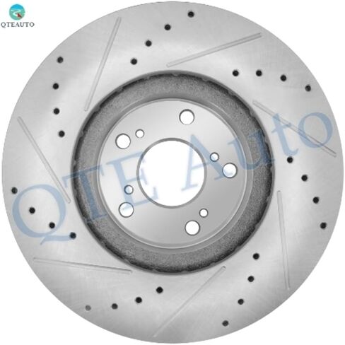 PM Auto Set of 6 Front Drilled Slotted Disc Brake Rotors-Ceramic Brake Pad kit For 2003-2007 Honda Accord 4-door in Saudi Arabia
