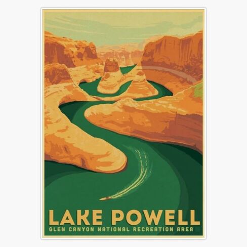 Magnet Lake Powell Powell Vinyl Scener Sticker 5 " in Saudi Arabia