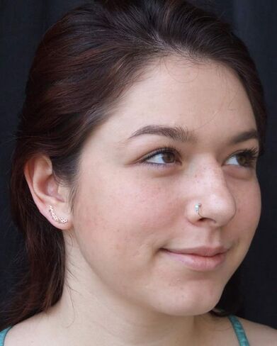 Handmade Gold Single Leaf Ear Climber Piercing Earring for Left Ear, Yellow Gold Plated over Sterling Silver, Wrap Ear Crawler for Women, Small Floral Ear Wrap, By Miya Jewelry in Saudi Arabia