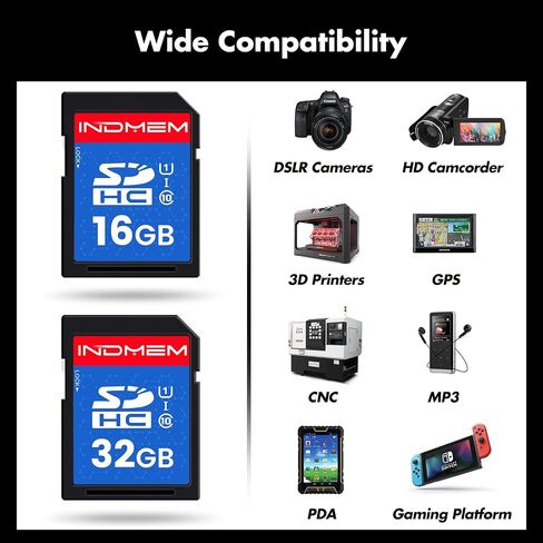 INDMEM SD Card 2GB， Class 4 Flash Memory Card 2G SLC Standard Secure Digital Cards in Saudi Arabia