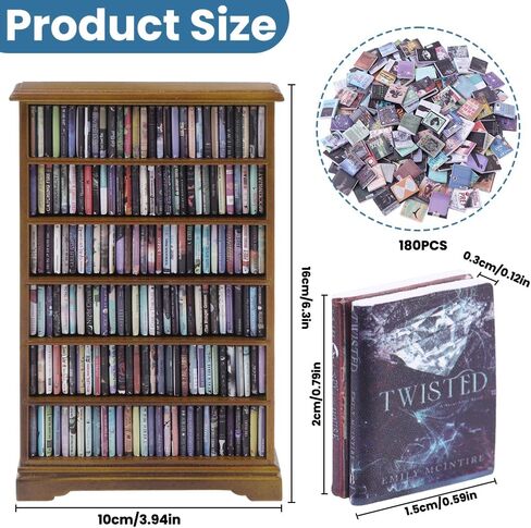 300pcs Mini Books Miniatures Dollhouse Books for Anxiety Bookshelf Tiny Plastic Books for Dollhouse Decor Accessories DIY Crafting Library Bookshelf Fillers Mini Toys in Kuwait