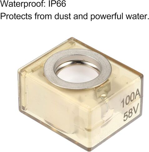 X AutoHaux مقاوم للماء 100A Marine تصنيف البطارية المصهر FUSE FUSE فقط 58 فولت DC الحد الأقصى in Saudi Arabia