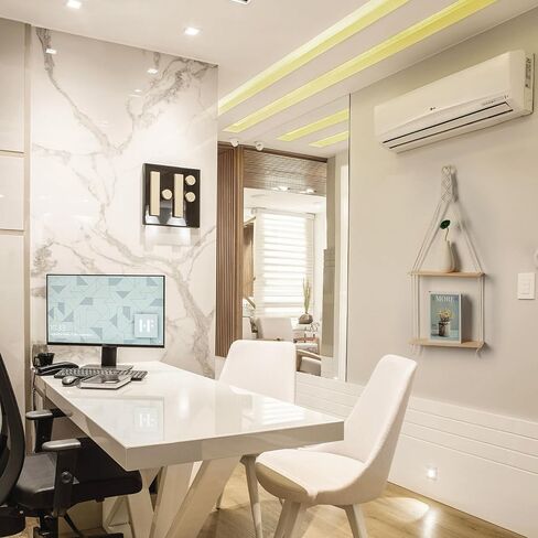 أرفف Macrame العائمة لديكور جدار بوهو - لا توجد أرفف جدار خشبية الحفر مع خطافات لاصقة وتصميم واحد - رف تخزين مزخرف لغرفة النوم ، غرفة المعيشة ، سهلة التثبيت (طبقة واحدة) in Kuwait