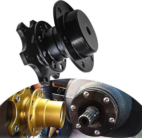 Steering Wheel Quick Release, Alloy Iron Car Steering Wheel Heightening Adapter Quick Release, Portable Auxiliary Repair Accessory, Suitable for Most Cars (Black) in Saudi Arabia