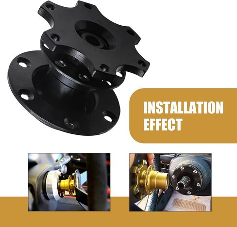 Steering Wheel Quick Release, Alloy Iron Car Steering Wheel Heightening Adapter Quick Release, Portable Auxiliary Repair Accessory, Suitable for Most Cars (Black) in Saudi Arabia