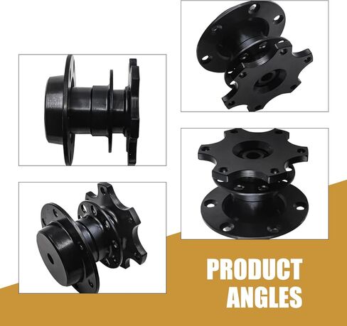 Steering Wheel Quick Release, Alloy Iron Car Steering Wheel Heightening Adapter Quick Release, Portable Auxiliary Repair Accessory, Suitable for Most Cars (Black) in Saudi Arabia