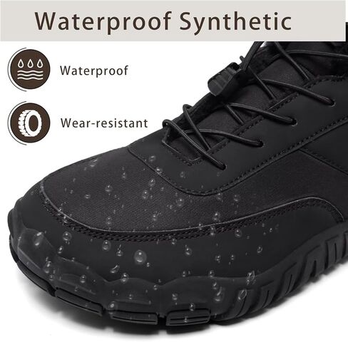 حذاء رجالي واسع عند أصابع القدم حافي القدمين للشتاء الدافئ للطقس البارد وأحذية الثلج المريحة in Kuwait