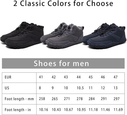 حذاء رجالي واسع عند أصابع القدم حافي القدمين للشتاء الدافئ للطقس البارد وأحذية الثلج المريحة in Kuwait