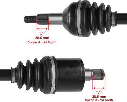 Caltric Rear Left And Right CV Joint Axles Compatible with Can-Am Outlander 500 Xt Xtp EFI 2008-2012 / Outlander 1000 4X4 Xt EFI 2012 in Saudi Arabia