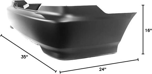 MBI AUTO - Primered, Rear Bumper Cover Replacement Fascia for 2004 2005 Honda Civic Coupe 04 05, HO1100216 in Saudi Arabia