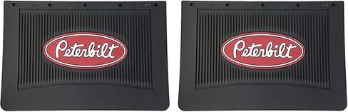 Set of 2 Peterbilt Motors 18" x 12" Heavy Duty Rubber Semi Truck Mud Flaps with Bolt Kit in Saudi Arabia