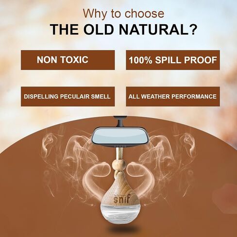 عطر سيارة SNIF مع الزيوت الأساسية | نشر عطر السيارة مع حزمة إعادة ملء 15 مل | معطرات السيارات طويلة الأمد | معطر هواء السيارة (حزمة من 1 ، 20 مل) (وردة البرقوق) in Saudi Arabia