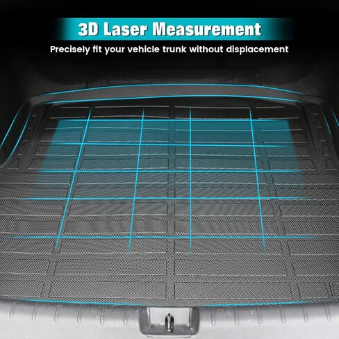 FREEMOTOR802 Compatible with 2024-2025 Chevy Blazer EV 2024 Honda Prologue Trunk Mat, Black 3D Rear Carpets Liner Protection TPE Thermo Plastic Elastomer All Weather Boot Tray Cover Protector Pad in Saudi Arabia