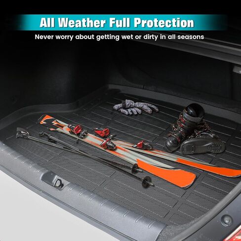 FREEMOTOR802 Compatible with 2024-2025 Chevy Blazer EV 2024 Honda Prologue Trunk Mat, Black 3D Rear Carpets Liner Protection TPE Thermo Plastic Elastomer All Weather Boot Tray Cover Protector Pad in Saudi Arabia