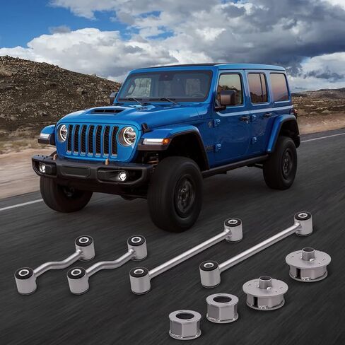 maXpeedingrods 2.5" Full Lift Kit for Jeep Wrangler JL 2018-2023, Front and Rear Coil Spacers w/Shock Relocation Brackets Sway Bar End Links in Saudi Arabia