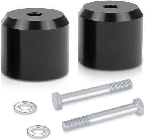 Auto Dynasty Front Bump Stop Relocation Leveling Lift Kit Compatible with 2005-2022 Ford F-250 350 450 Super Duty 4WD, Coil Spring Spacers, 2.5" Lift Height, Anodized Black in Saudi Arabia