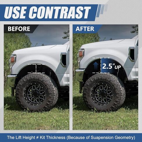 Auto Dynasty Front Bump Stop Relocation Leveling Lift Kit Compatible with 2005-2022 Ford F-250 350 450 Super Duty 4WD, Coil Spring Spacers, 2.5" Lift Height, Anodized Black in Saudi Arabia
