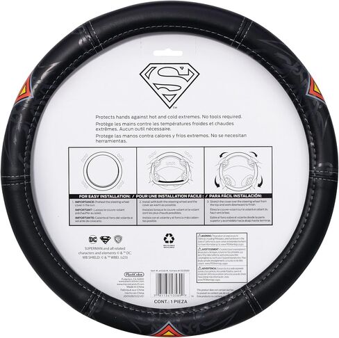 Plasticolor 003589R01 DC Comics Superman Color Logo with Chains Speed Grip Steering Wheel Cover in Saudi Arabia